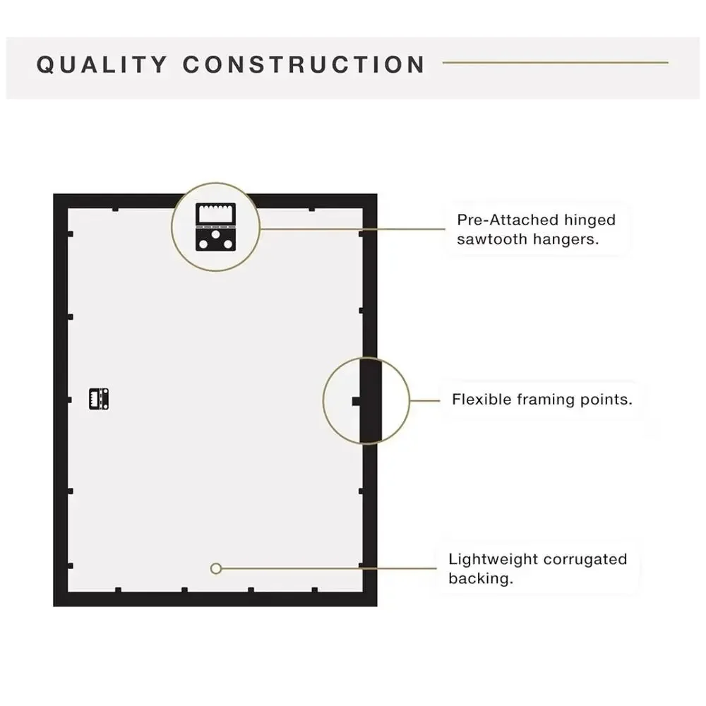 Set of 2 MCS Gallery Foundation White 16x24 Poster Frames